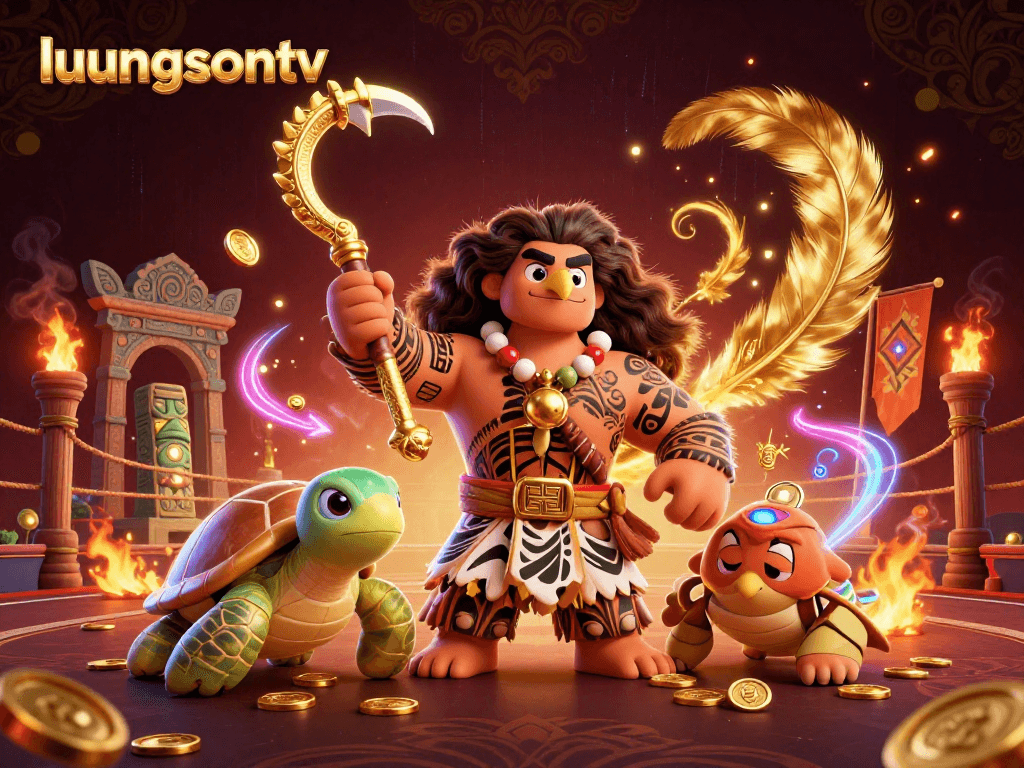 Experience live sports excitement with luongsontv featuring a dynamic Polynesian demigod and mesmerizing visuals.