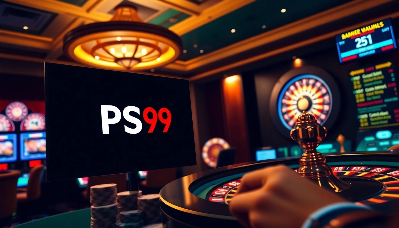 Experience exciting gameplay at Nhà cái PS99 with vibrant slot machines and a stylish casino interface.