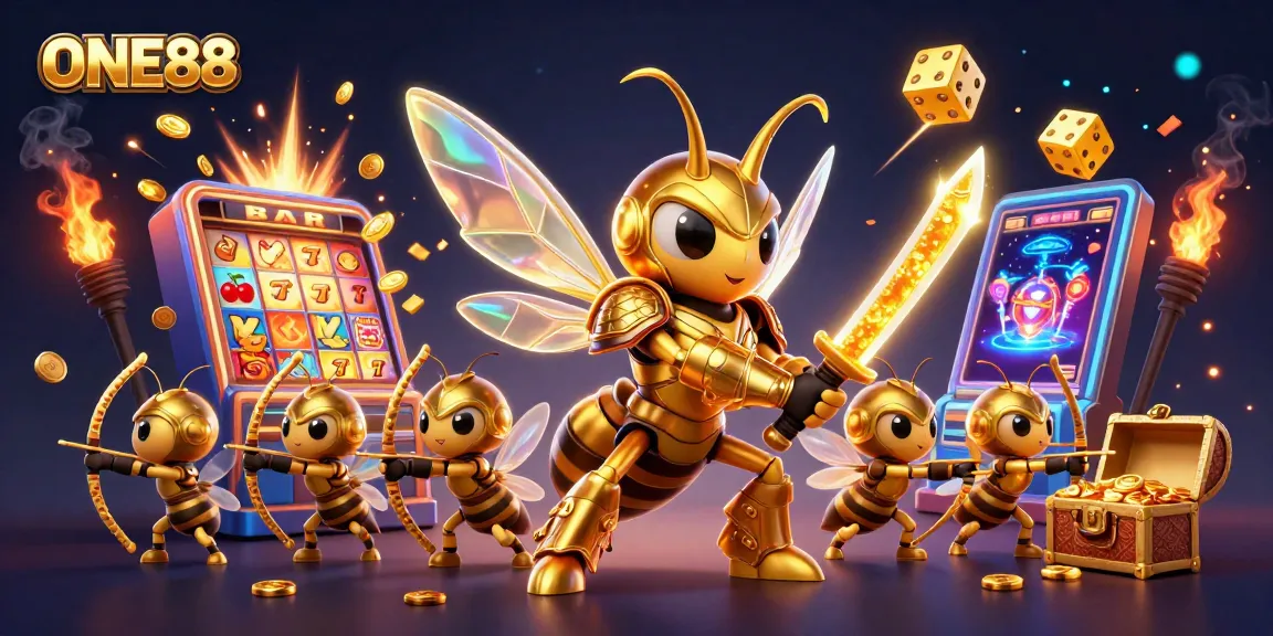 Experience thrilling jackpots with ONE88's captivating 3D casino illustration filled with excitement.