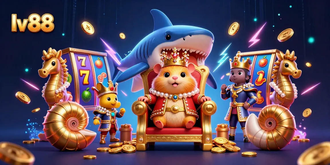 Experience the excitement of winning jackpots at lv 88 with this vibrant online casino scene featuring animated slot reels.