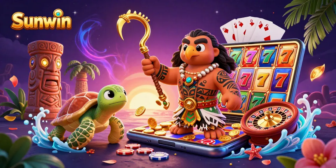 Sunwin offers thrilling casino excitement with a Polynesian demigod and vibrant slot games