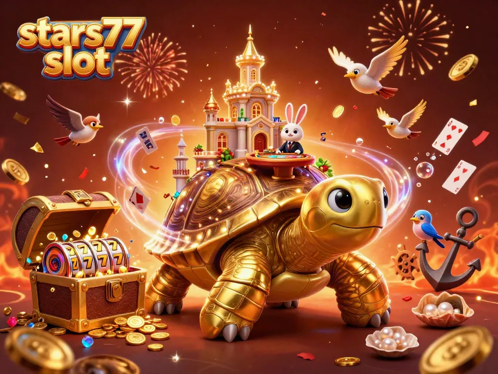 Menangkan jackpot di stars77 slot dengan simbol keberuntungan dan elemen kasino lainnya.
