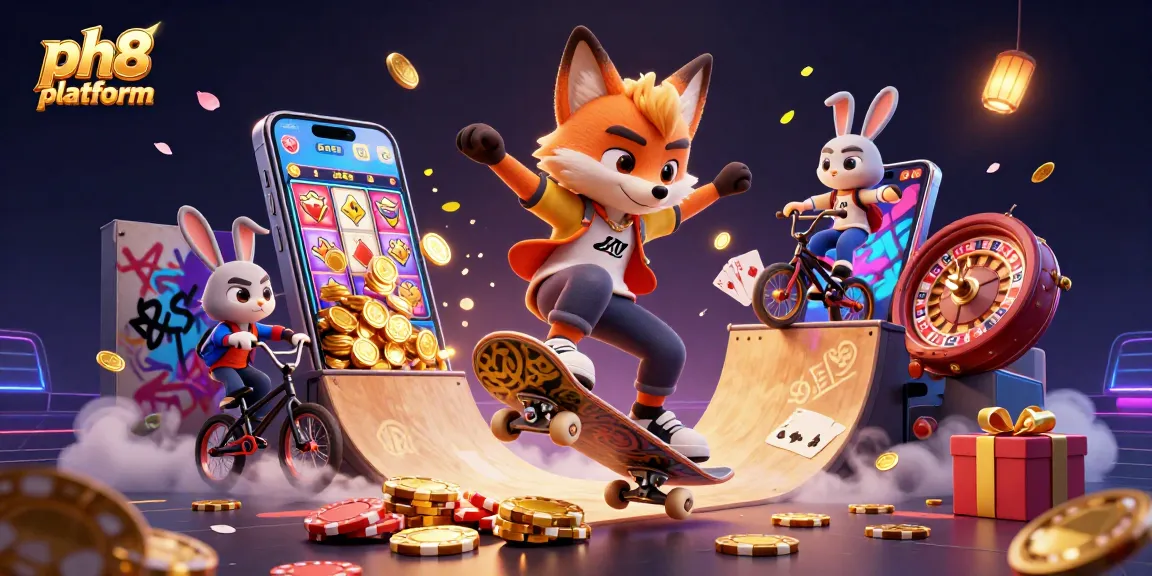 Experience thrilling adventures at the ph8 platform with a vibrant gaming illustration showcasing engaging fun.