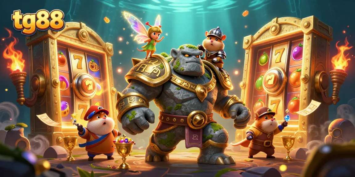 Engage in thrilling slot adventures with tg88 while exploring a fantasy casino world filled with treasures and magical characters.