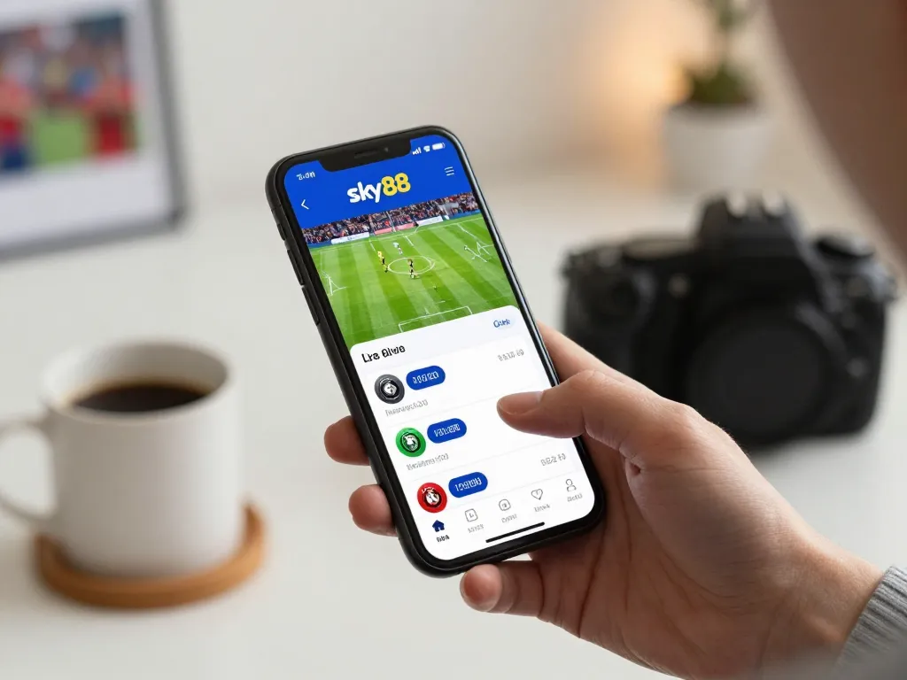 Engaging live betting experience on Sky88 chính thức app showing vibrant soccer odds.