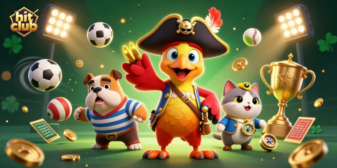 Experience hit club action with a vibrant 3D scene featuring gambling elements and lively characters.