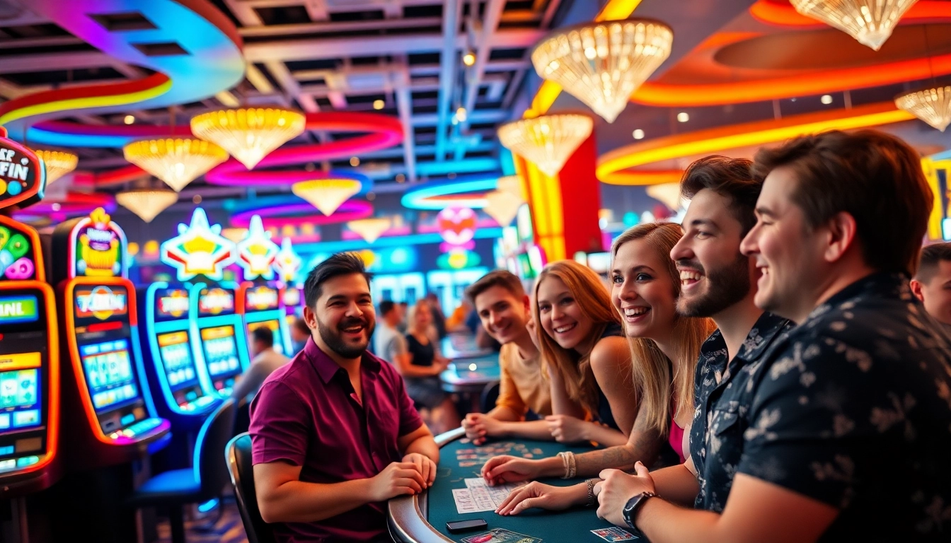 Celebrate wins at the best online casinos Canada with vibrant slot machines and excited players.