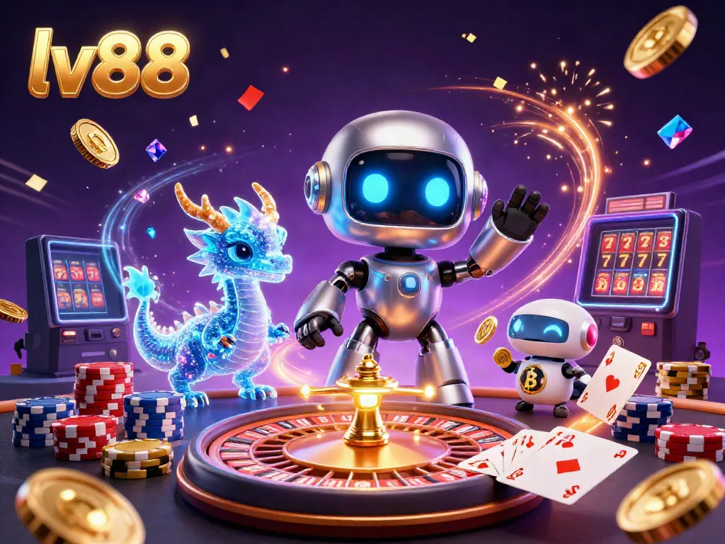Experience winning moments at LV88 casino with vibrant characters and dynamic gaming elements.