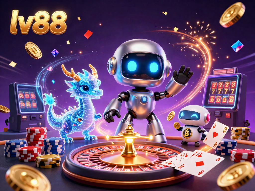 Experience winning moments at LV88 casino with vibrant characters and dynamic gaming elements.