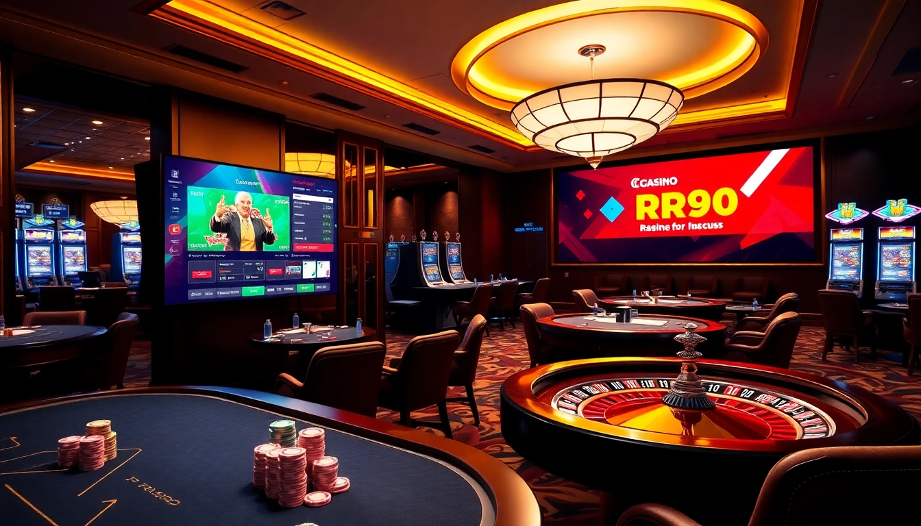 RR99 showcases an exciting online gambling atmosphere with vibrant casino games and interfaces.