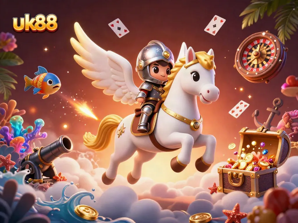 uk88 players engaging in thrilling casino action with colorful graphic elements and a dynamic atmosphere.