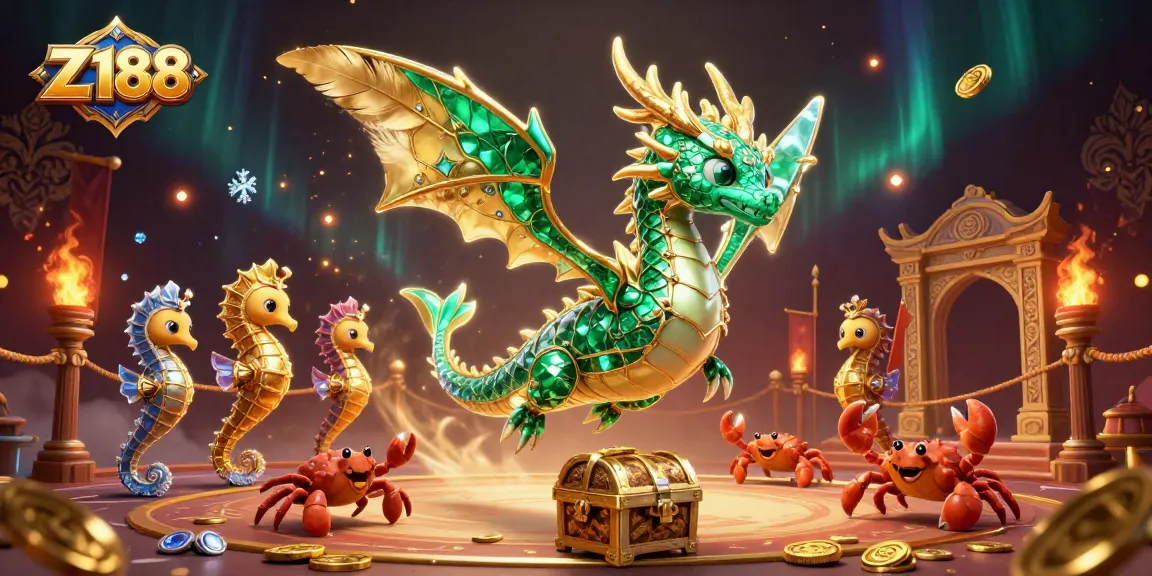 Z188 players engaging in a vibrant casino scene filled with gold coins and festive atmosphere.