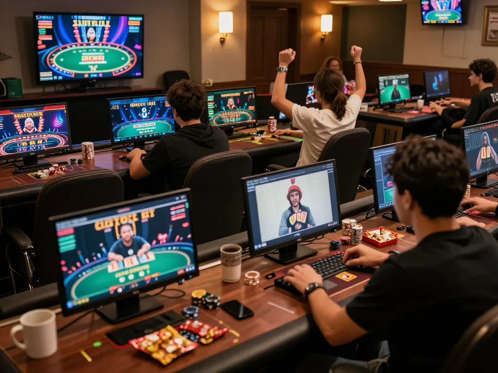 Engaged players utilizing https://da88at.com/ for an exhilarating online casino gaming experience.