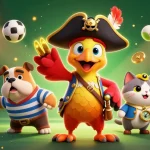 Experience hit club action with a vibrant 3D scene featuring gambling elements and lively characters.