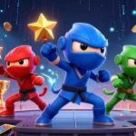 Experience high-octane action with the lv 88 ninja chameleon team amid vibrant casino elements.
