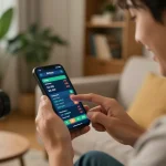 Engaged user places a bet on the 9betgame app during mobile sports gaming session