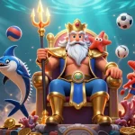 Engage in thrilling casino bets at tr88 with Neptune, sports elements, and dynamic gold visuals.