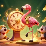 Spin the giant prize wheel with 99win's thrilling casino elements and vibrant characters.