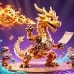 Engage with exciting lottery action on nk88 with bouncing colorful balls and a golden dragon.