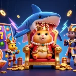 Experience the excitement of winning jackpots at lv 88 with this vibrant online casino scene featuring animated slot reels.