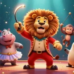 Engage with the fc188 platform featuring lively circus characters and cryptocurrency elements in a vibrant casino setting.