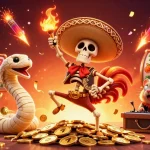 Experience thrilling wins at hit-club with a lively scene featuring festive slot elements and animated characters.