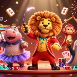 Experience thrilling wins at badak178 with a colorful 3D casino scene full of excitement.