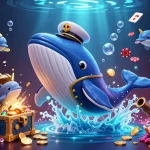 Engage in winning strategies with ONE88's thrilling underwater casino adventure featuring a whale, narwhal, and playful dolphins.