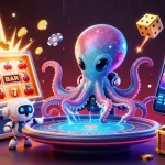 Experience thrilling gaming with lx88's vibrant alien octopus and dynamic casino elements in action.