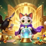 Experience thrilling gameplay at 11win with a vibrant scene of fortune teller characters and casino elements.