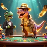 Win exciting prizes with ZBET in a vibrant casino scene, showcasing animated characters.