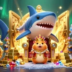 Experience the excitement of 98win trang chu with treasures bursting from a vault, inviting players to bet.
